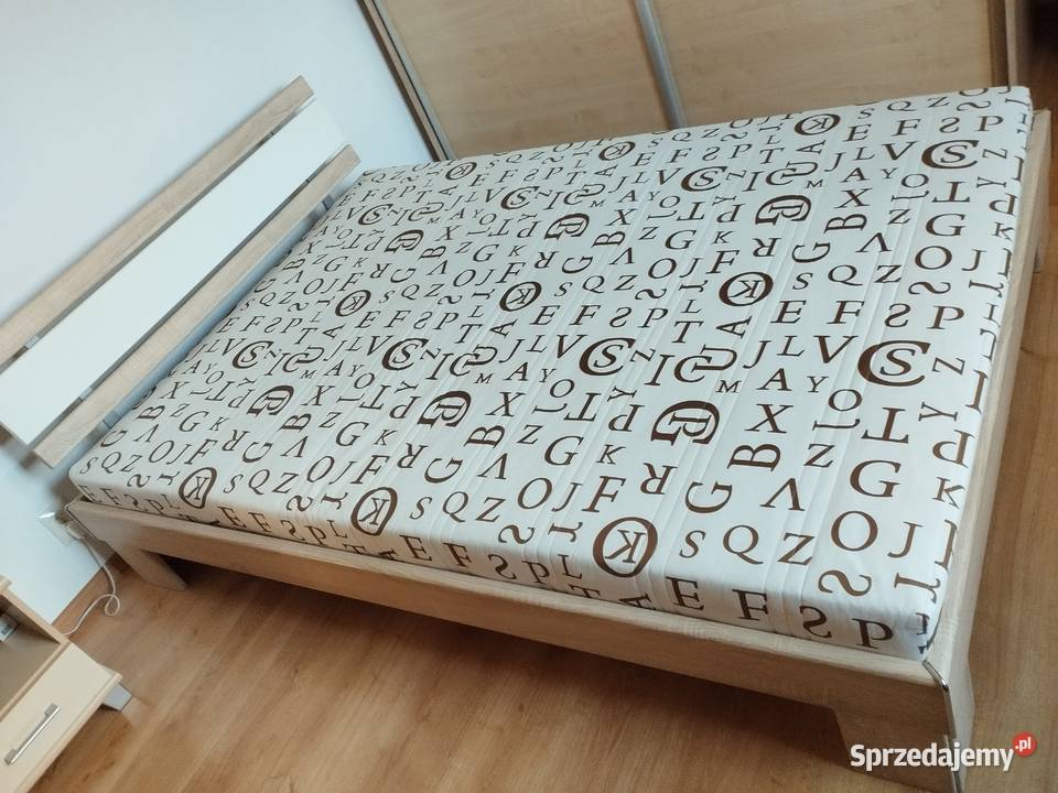 Łóżko 140x200 stelaż materac nowe Dab Sonoma Warszawa sprzedam