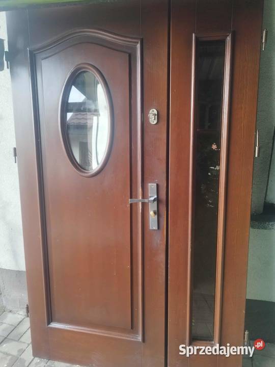 Drewniane drzwi wejściowe Dom i Ogród wielkopolskie Gizałki