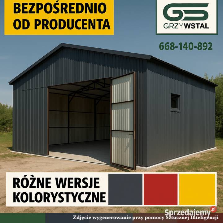 BLASZAK WIATA MAGAZYN GARAŻ BLASZANY Konstrukcja Radzyń Podlaski