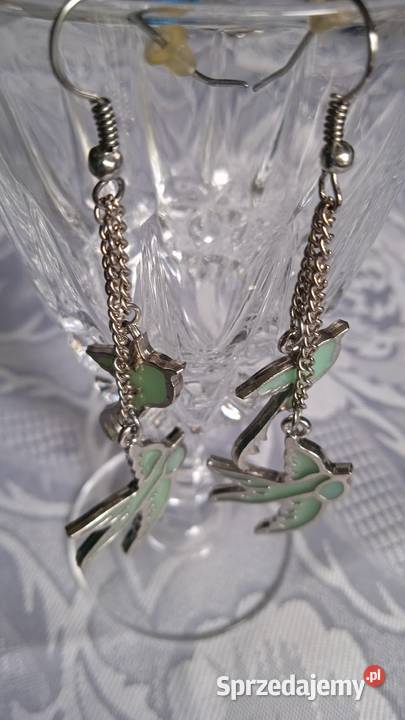 NOWE KOLCZYKI Z FRUWAJACYMI JASKÓŁKAMI Piła