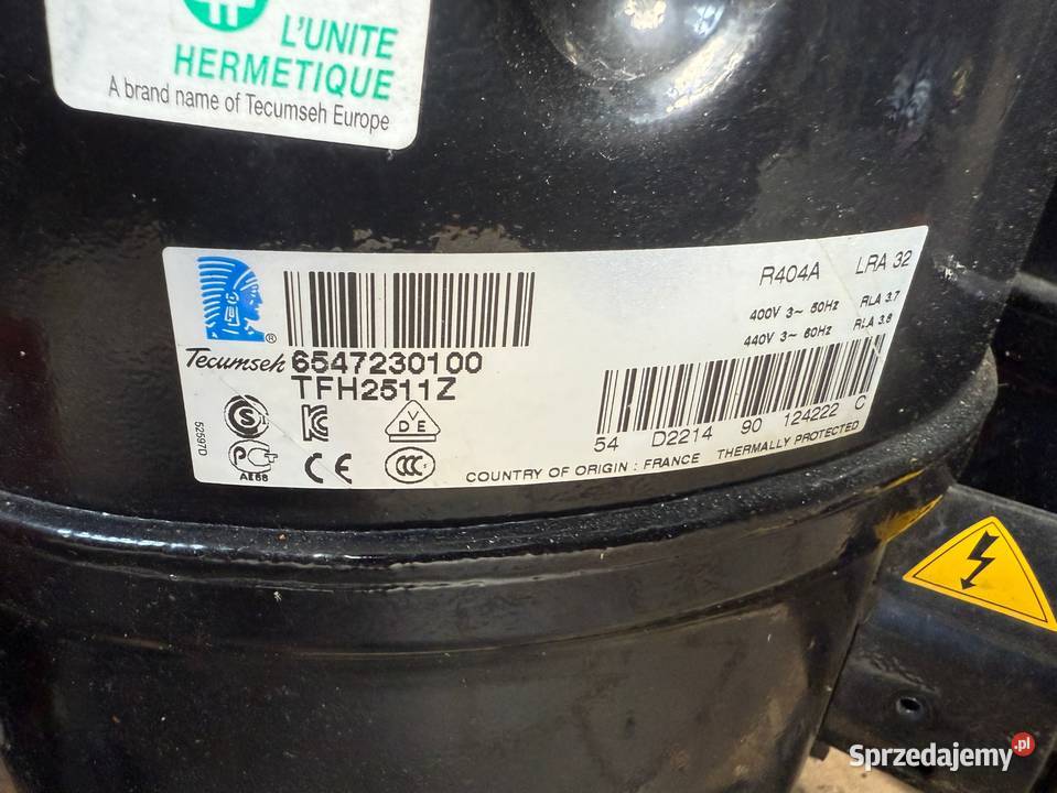 Sprężarka hermetyczna Lunite TFH2511 6kW 10C 40C Paczków