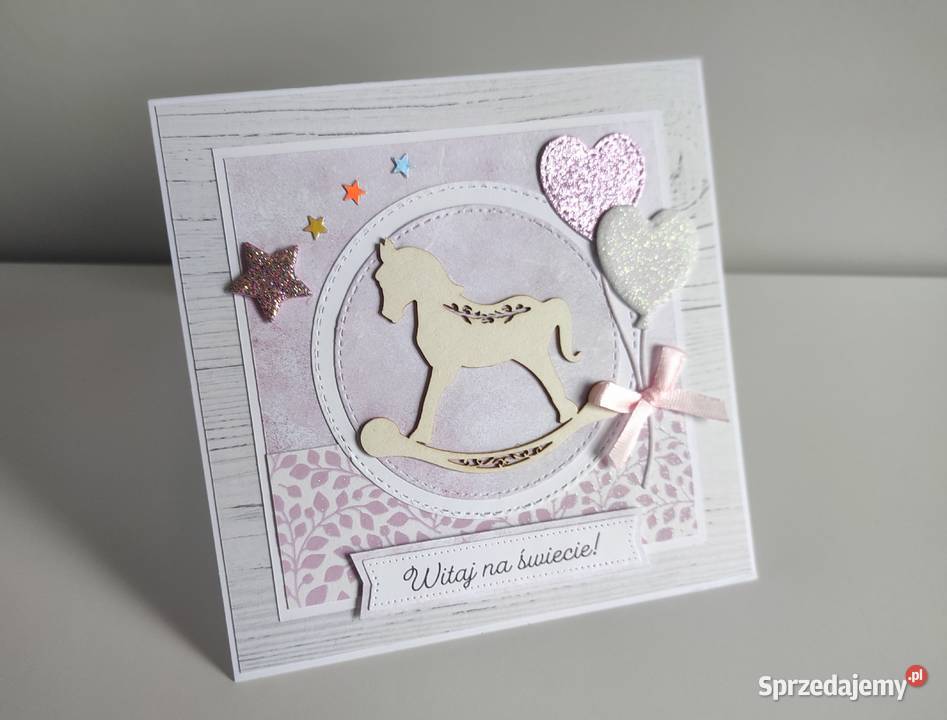 Kartka ręcznie robiona na narodziny dziecka Rękodzieło