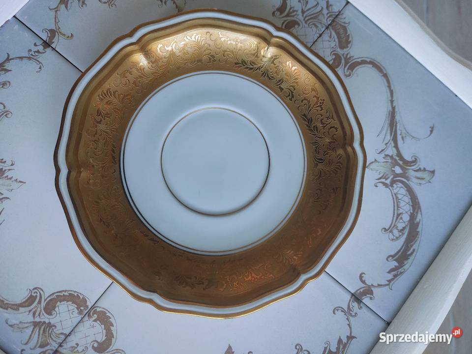 Trzy talerzyki Rosenthal Chippendale Porcelana i szkło dolnośląskie