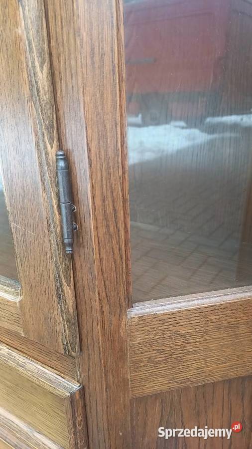 Witryna dębowa Kredens Biblioteka z półkami Antyki, Sztuka, Kolekcje Gawroniec sprzedam