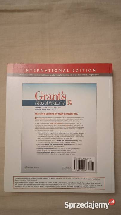 Grants Atlas Anatomy AgurDalley miękka Warszawa