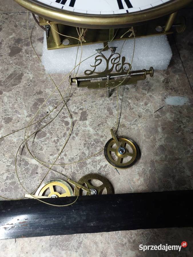 161 Zestaw mechanizm starego zegara kwadransowy Tczew