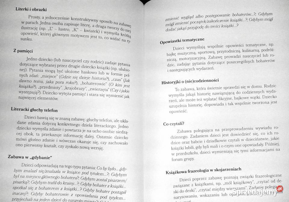 Zabawy z książką w przedszkolu w domu i w szkole Chełm