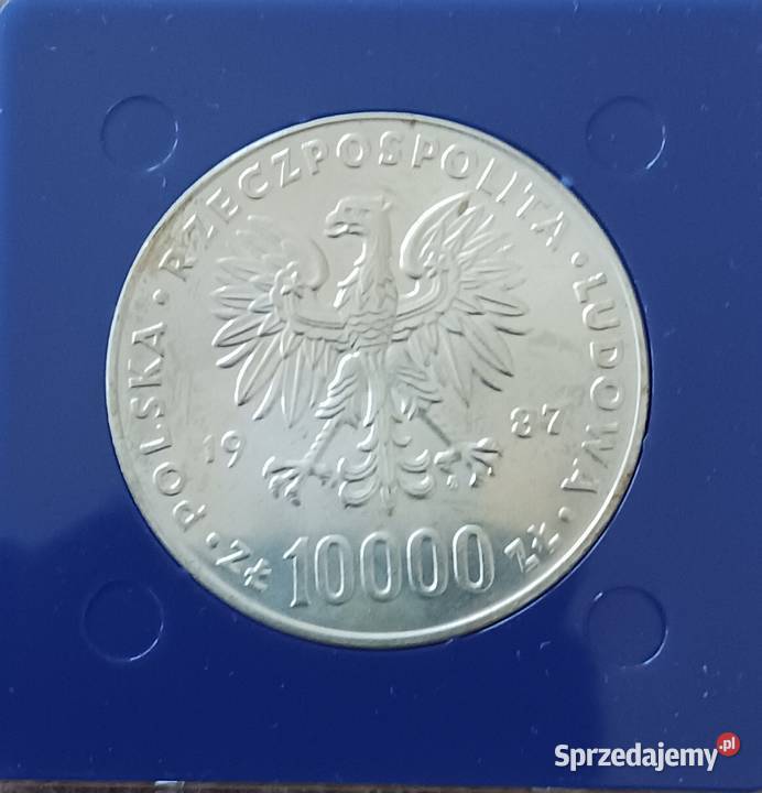 10 000 Papież Jan Paweł II 1987 r Mennicza Numizmatyka Konin sprzedam