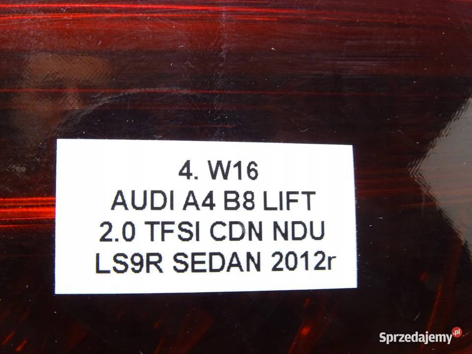 LAMPA PRAWA TYLNA PRAWY TYŁ AUDI A4 B8 LIFT