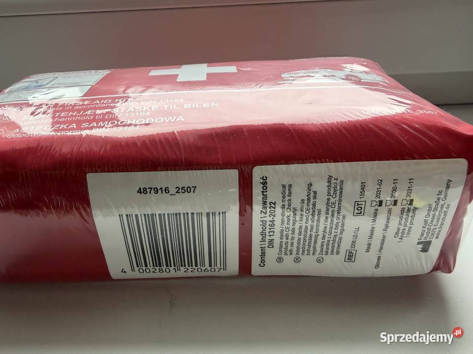 Apteczka Samochodowa Sensiplast z wyposażeniem opolskie Praszka sprzedam