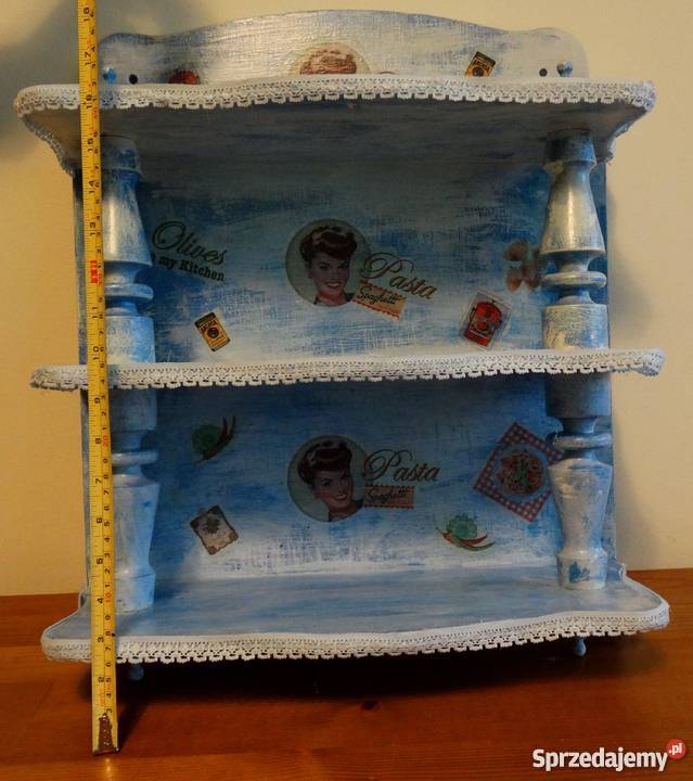 Półka shabby chic wykonana ręcznie metoda łódzkie Łódź sprzedam