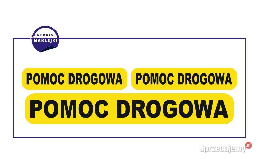 Pomoc Drogowa Zestaw Naklejek Laweta Nalepki