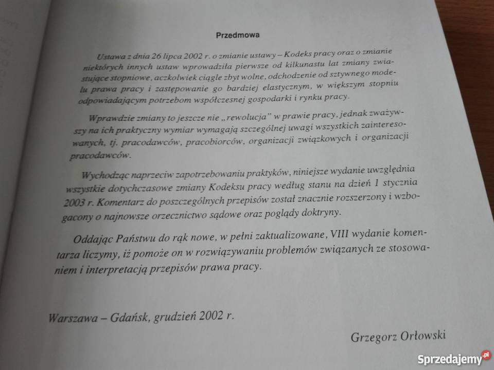 Kodeks pracy z komentarzem Wojciech Muszalski Gdańsk