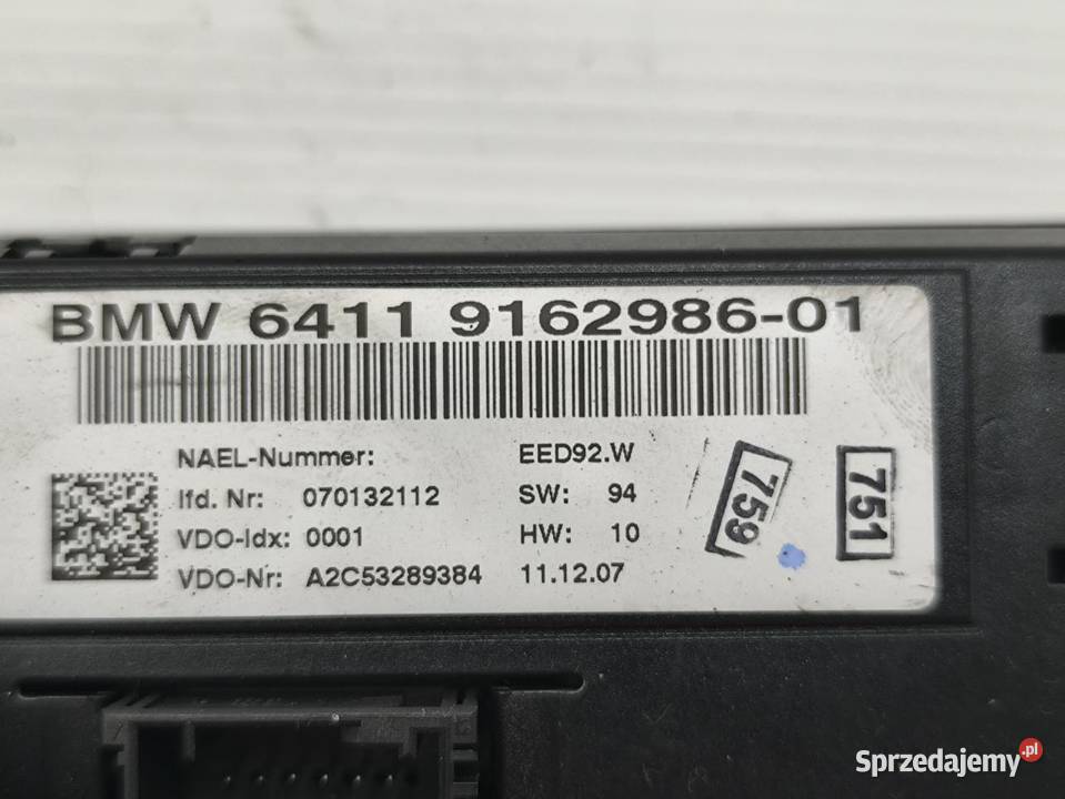 PANEL KLIMATYZACJI NAWIEWU BMW 1 E87 E81 LIFT 16 Panele sterowania, przełączniki