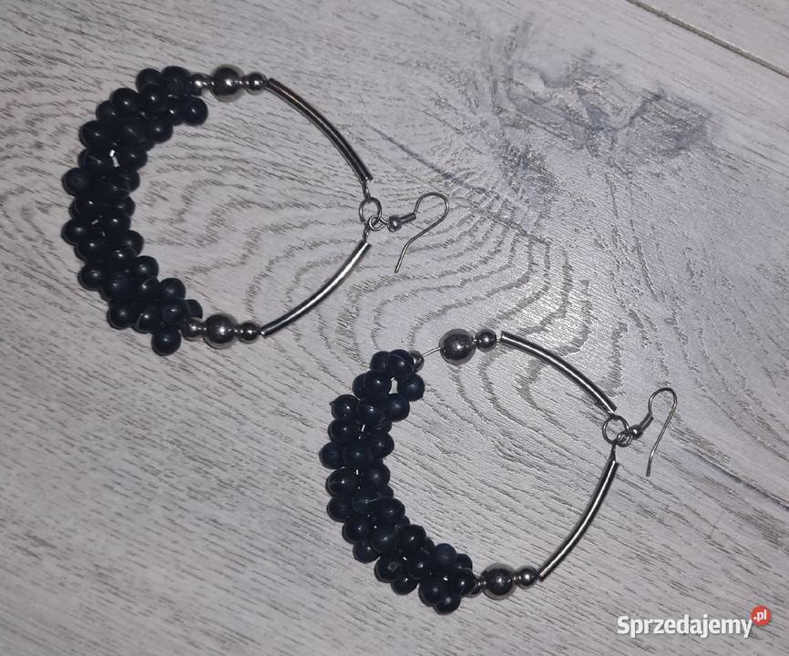 Kolczyki damskie koła koraliki Łódź sprzedam