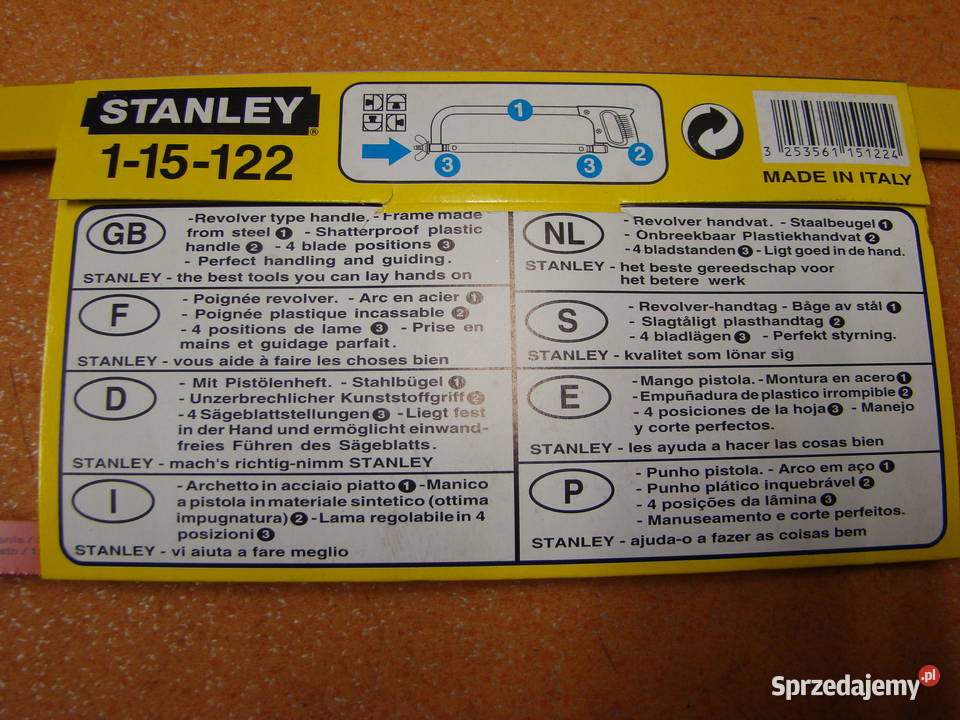Piła ręczna do metalu STANLEY 300 mm Ref 115122 Bielsko-Biała