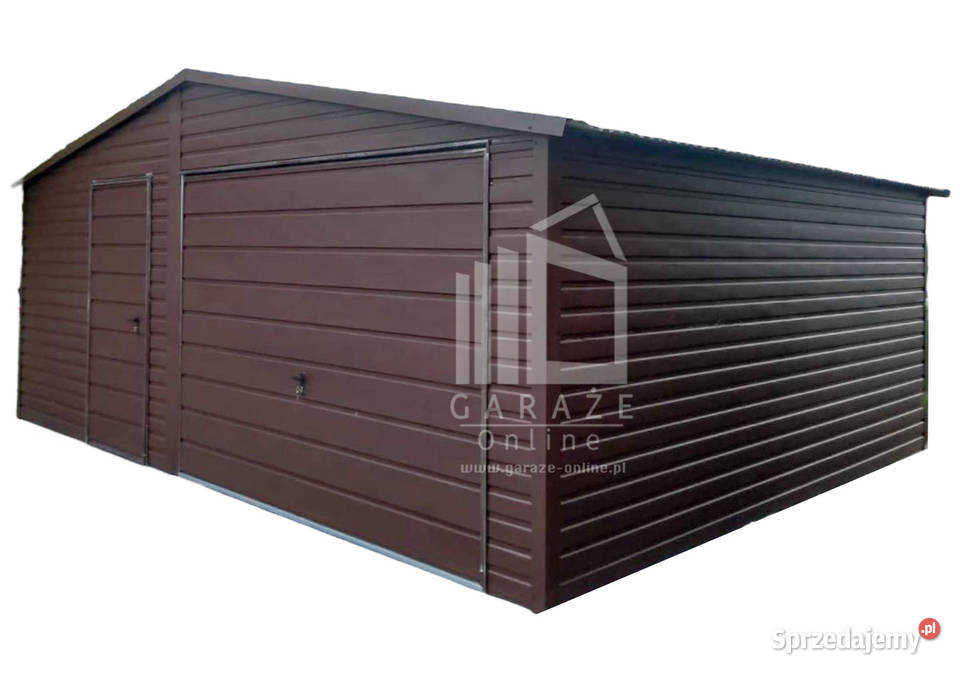 GARAZ BLASZANY 6m x 6m Brama uchylna drzwi ID391 samodzielny Zgorzelec sprzedam