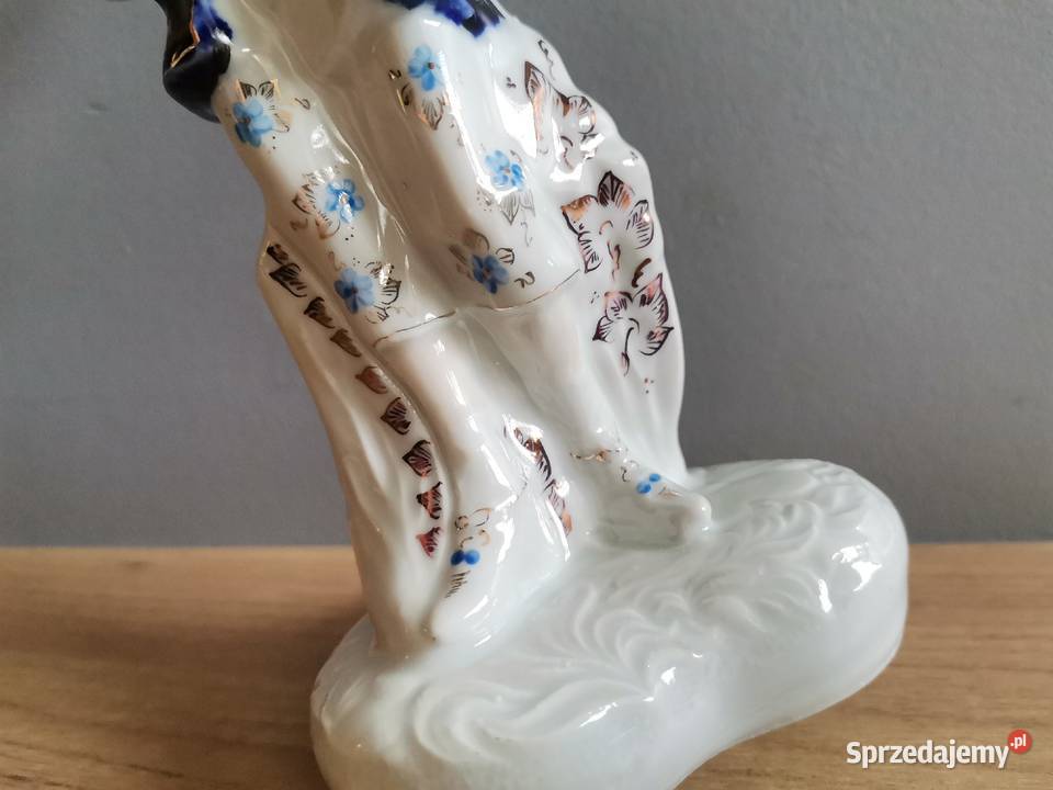 Stara figurka Chłopiec z Psem porcelana Bytom Porcelana i szkło Katowice