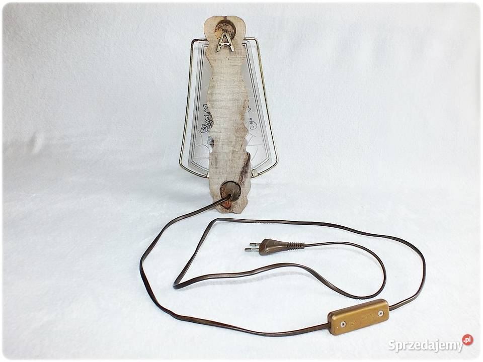 Stara Lampa ścienna Kinkiet drewniany z witrażem Żary