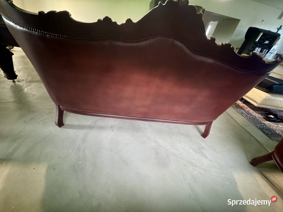 Skórzany komplet wypoczynkowy Ludwik sofa 3os 2 200cm Wilamowice