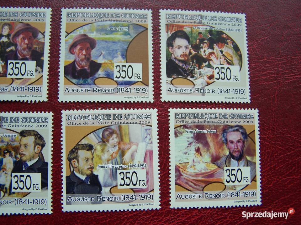 Gwinea 2009 MNH Sztuka Malarstwo Auguste Renoir Tychy sprzedam