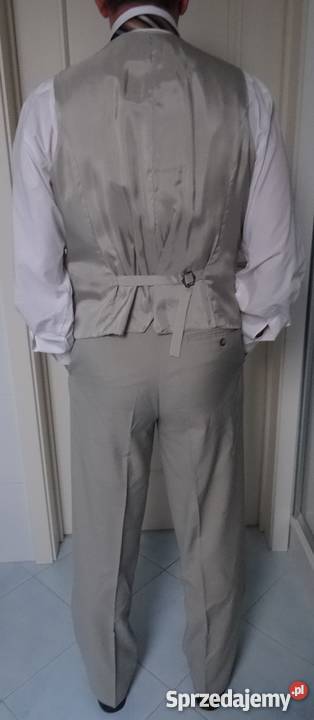 Garnitur męski 182 XL 3 cz marynarka spodnie Odzież wyjściowa