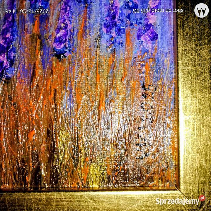 Łubiny pod księżycem Malarstwo