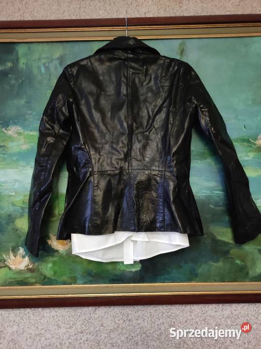 czarna skórzana skórkowa kurtka marynarka żakiet Kielce