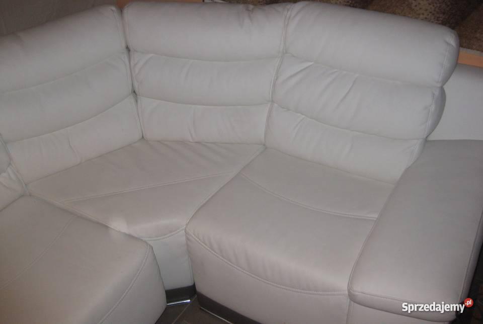 biały skórzany narożnik biały Warszawa