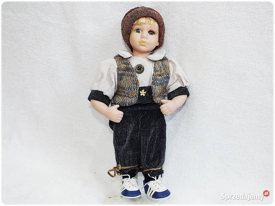 Porcelanowa stara Lalka Chłopiec Kolekcjonerska Żary