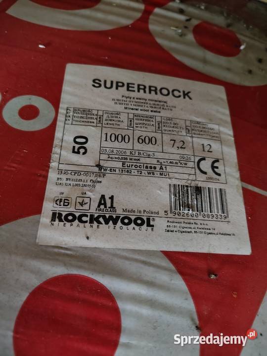 Wełna Rockwool Superrock 50 mm małopolskie Łazy