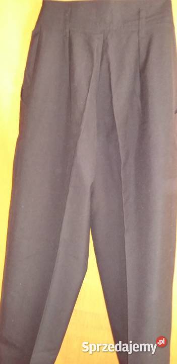 Spodnie damskie czarne z podwyższonym stanem M Łódź