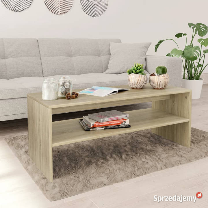 Stolik kawowy dąb sonoma 100x40x40 materiał