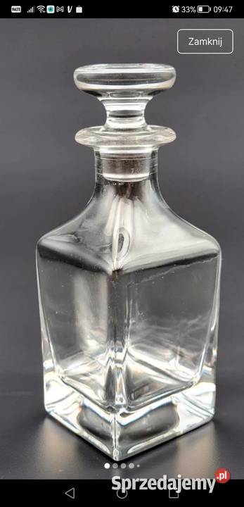 Kryształowa piękna karafka Biłgoraj