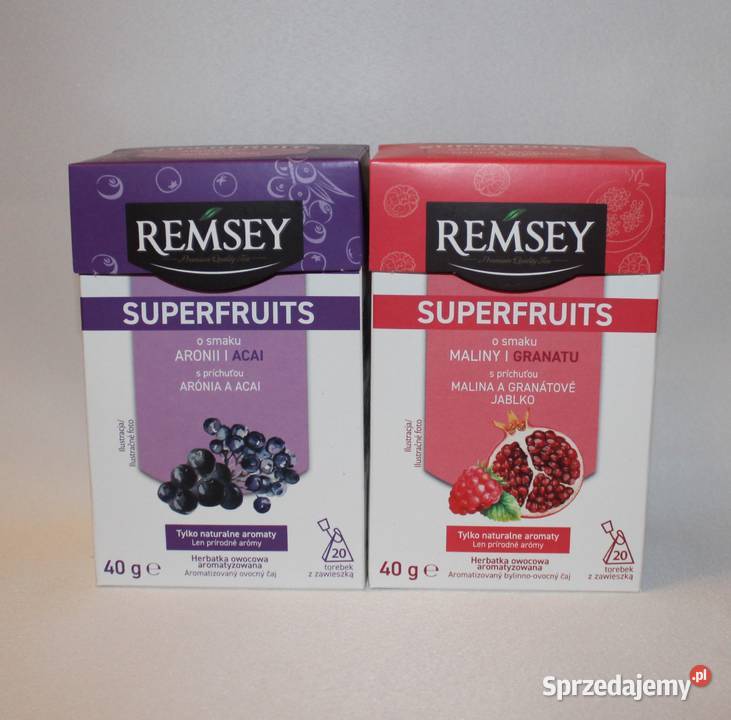 Herbata owocowa Remsey Superfruits malina granat Stare Miasto