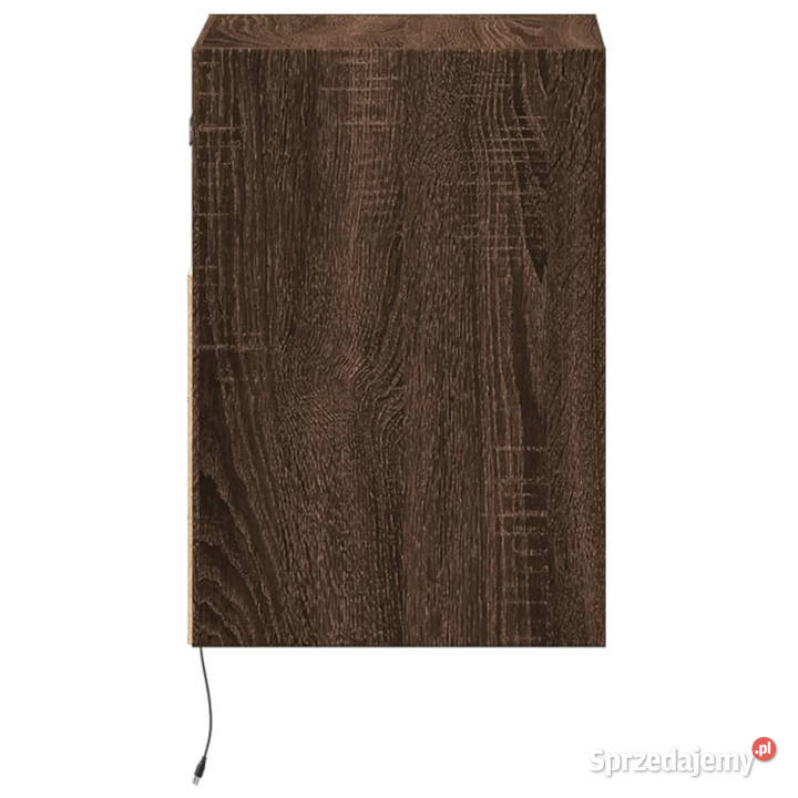 Ścienne szafki TV z LED 2 brązowy dąb 41x31x45 Warszawa