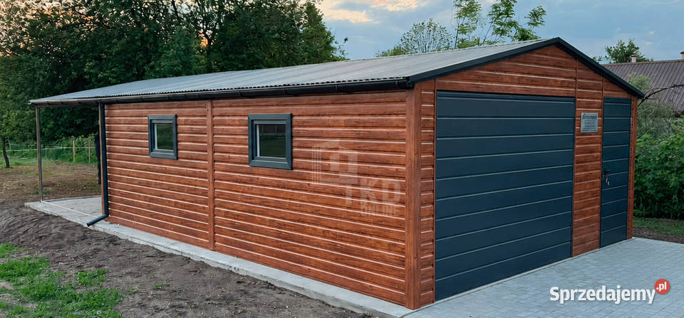 Garaz blaszany 5x6 m wiata 5x3 m brama drzwi 2x sprzedam