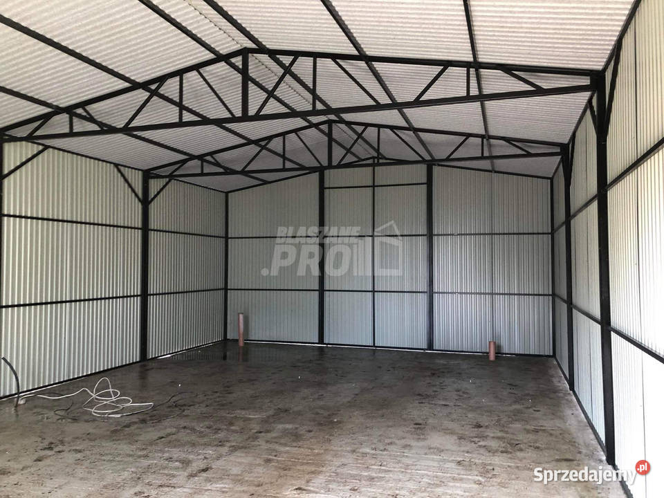 Hala Garaz blaszany 6x7 Brama dwuskrzydłowa Gorzów Wielkopolski