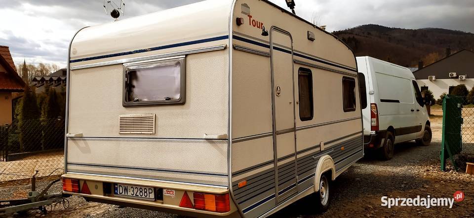 przyczepa kempingowa campingowa kemping OKAZJA śląskie Międzybrodzie Bialskie