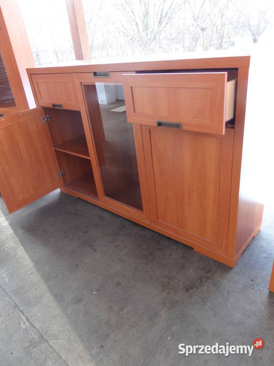 komplet mebli komoda witryna ława 2 słupki stan łódzkie Buczek