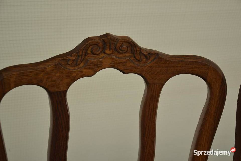 krzesła ludwikowskie komplet 6 krzeseł łódzkie