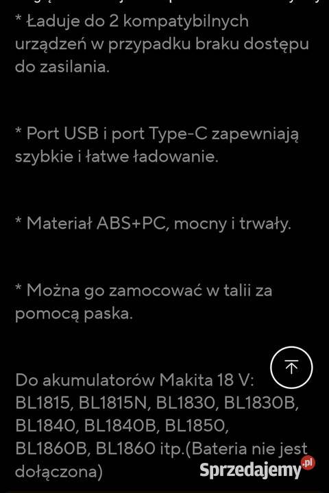 Adapter do baterii Makity sprzedam
