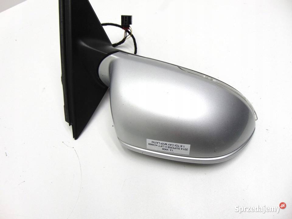 LUSTERKO PRAWE SKODA SUPERB II LIFT LA7W 6PIN