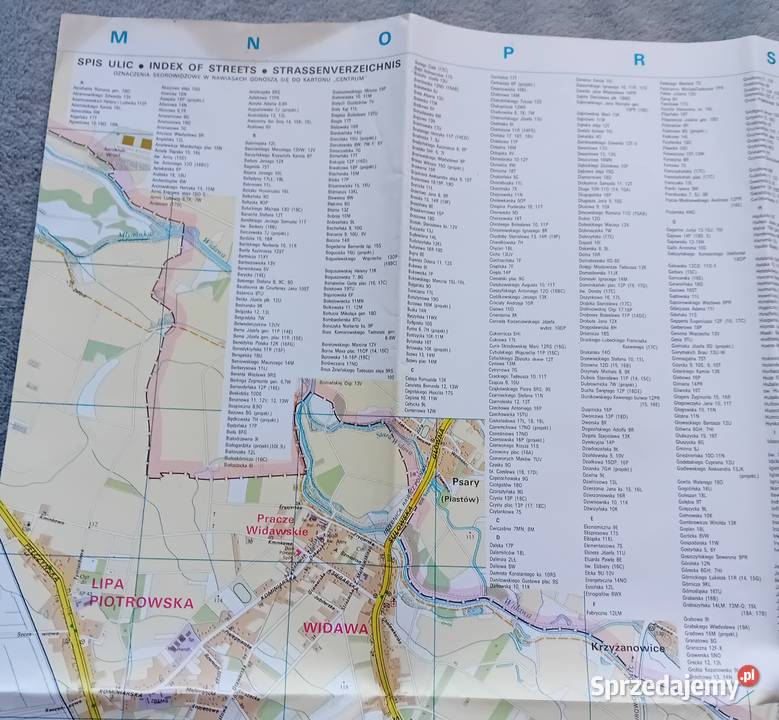 Wrocław plan miasta 120 000 1998 r wielkopolskie Koźminek