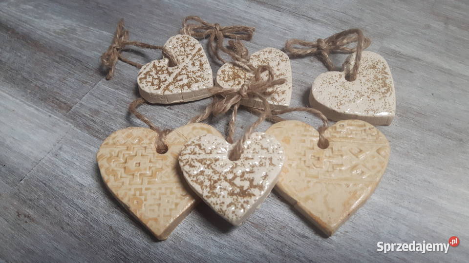 Serca ceramiczne ręcznie wykonane z gliny Pozostałe Otwock