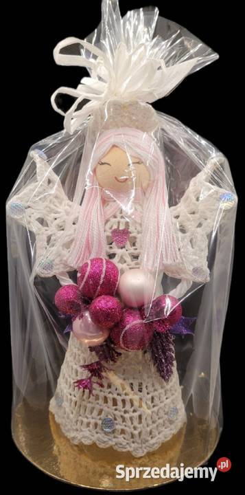 Świąteczny Anioł 24 ręcznie wykonany Krzywaczka sprzedam