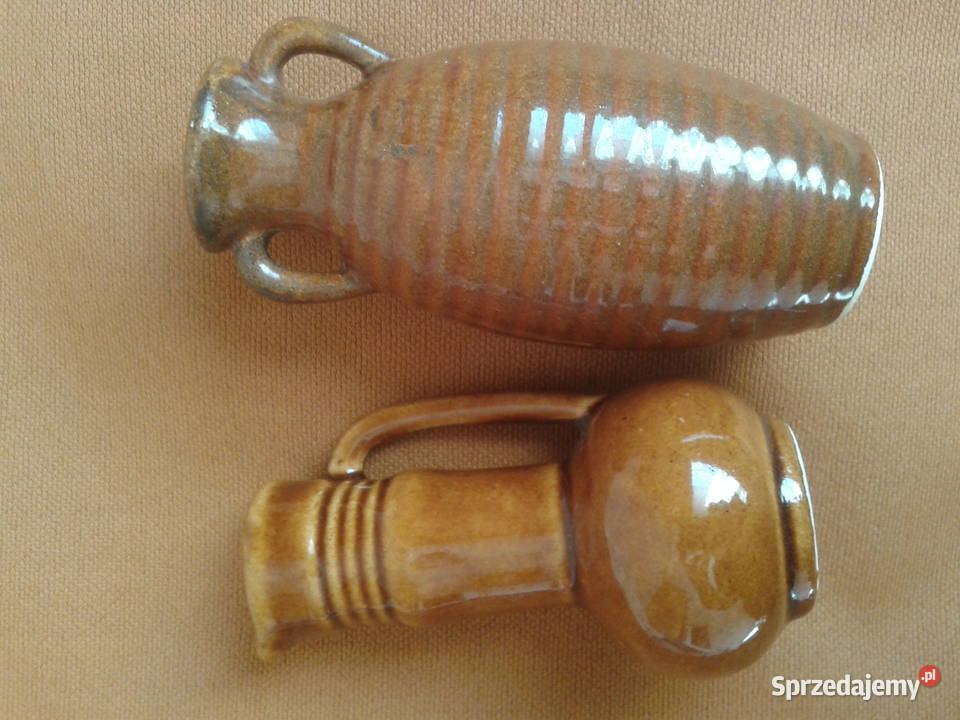 Dzbanuszek amfora Dwa naczynka ceramiczne Łódź
