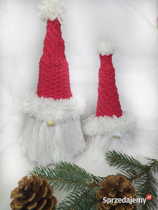 Makrama mikołaje figurki dekoracje wnętrz święta Sędziszów Małopolski sprzedam