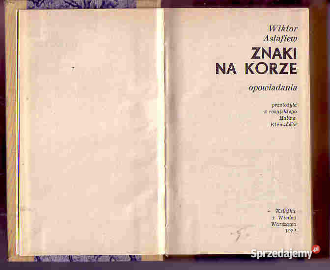 3848 ZNAKI NA KORZE WIKTOR ASTAFIEW małopolskie Czyrna