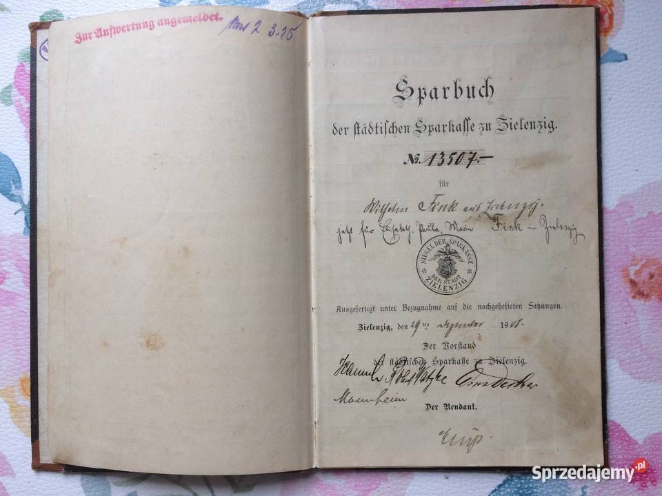 1220 SULĘCIN Niemiecka Książeczka zachodniopomorskie Szczecin